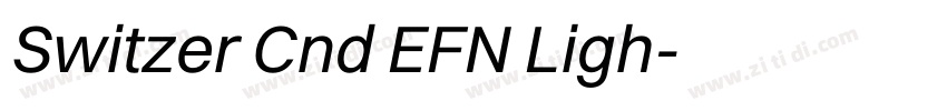 Switzer Cnd EFN Ligh字体转换